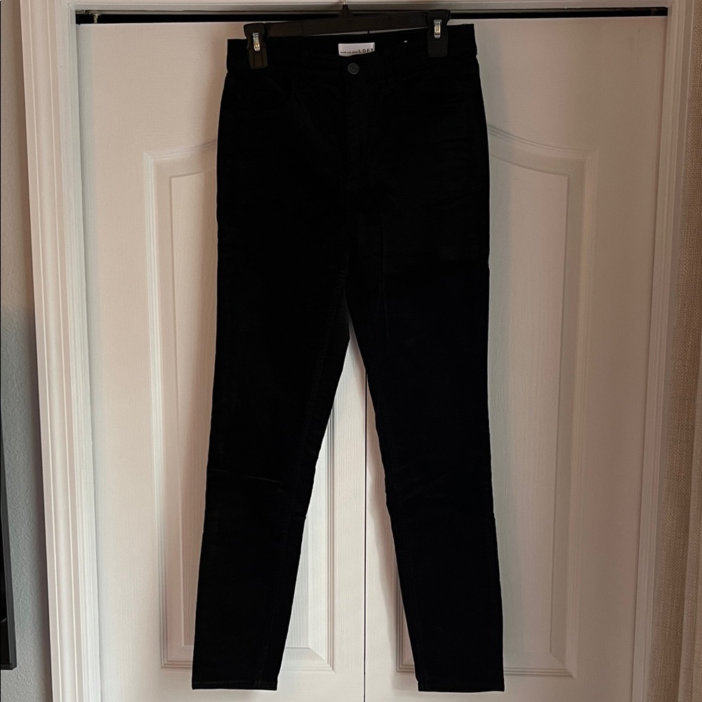 LOFT Women’s Velvet Black Skinny Pants